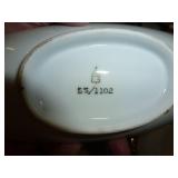 Vintage collectibles - cracker dish, shell bowl, FireKing milk glass, Charles and Diana wedding tin, cow creamer