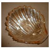 Vintage collectibles - cracker dish, shell bowl, FireKing milk glass, Charles and Diana wedding tin, cow creamer