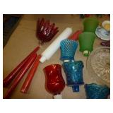 Group of candles and holders