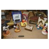 Group of music boxes including Disney