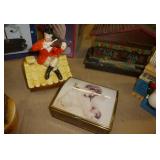 Group of music boxes including Disney