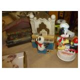 Group of music boxes including Disney