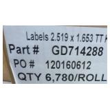 4 large rolls of white labels