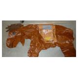 Miller Beer inflatable deer and Nixon mask for halloween