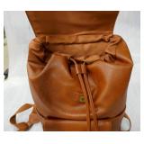 TWO new brown purse travel backpack
