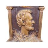 2 Vintage Iron Abraham Lincoln Bookends