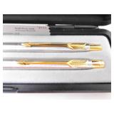 Lot of Brass Templates, New Parker Pen Pencil Set, New Fountain Pen Set