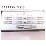 Lot of Brass Templates, New Parker Pen Pencil Set, New Fountain Pen Set