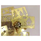 Lot of Brass Templates, New Parker Pen Pencil Set, New Fountain Pen Set