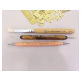 Lot of Brass Templates, New Parker Pen Pencil Set, New Fountain Pen Set