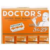 2 New Old Stock Vintage "DOCTORS" Razor Blade Counter Displays in Original Boxes