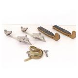 2 Pairs of Antique Wood and Metal Ice Skates