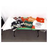 Lot of Novelty Clothes, Jerseys, Gag Sweaters, etc.
