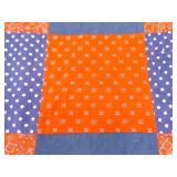 Vintage Handmade Red and Blue Bandana Patchwork Quilt