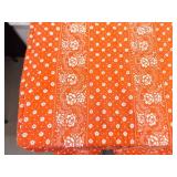 Vintage Handmade Red and Blue Bandana Patchwork Quilt