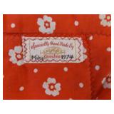 Vintage Handmade Red and Blue Bandana Patchwork Quilt