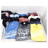 Large Lot of Mostly Medium Sized 100% Cotton etc. East Side Pizzeria T-Shirts, Sweaters, etc.