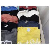 Large Lot of Mostly Medium Sized 100% Cotton etc. East Side Pizzeria T-Shirts, Sweaters, etc.