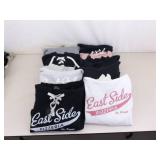 Large Lot of Mostly Medium Sized 100% Cotton etc. East Side Pizzeria T-Shirts, Sweaters, etc.