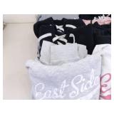 Large Lot of Mostly Medium Sized 100% Cotton etc. East Side Pizzeria T-Shirts, Sweaters, etc.