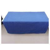 Vintage Handmade Green and Blue Patchwork Quilt