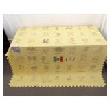 Vintage Handmade Multiple Artist Signed Yellow Patchwork Quilt