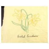 Vintage Handmade Multiple Artist Signed Yellow Patchwork Quilt