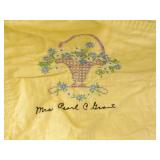 Vintage Handmade Multiple Artist Signed Yellow Patchwork Quilt