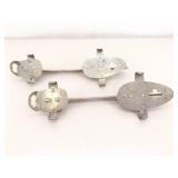 3 Pairs of Antique Metal Ice Skates