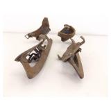 3 Pairs of Antique Metal Ice Skates