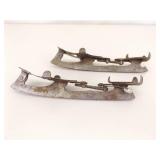 3 Pairs of Antique Metal Ice Skates