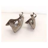 3 Pairs of Antique Metal Ice Skates