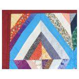 Vintage Handmade Multo Colored Patchwork Quilt