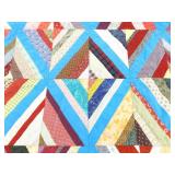 Vintage Handmade Multo Colored Patchwork Quilt