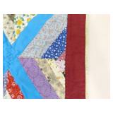 Vintage Handmade Multo Colored Patchwork Quilt