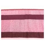 Vintage Handmade Pink and Red Patchwork Quilt