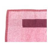 Vintage Handmade Pink and Red Patchwork Quilt