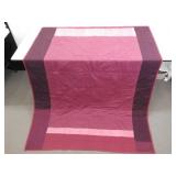 Vintage Handmade Pink and Red Patchwork Quilt