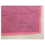 Vintage Handmade Pink and Red Patchwork Quilt