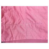 Vintage Handmade Pink and Red Patchwork Quilt