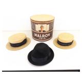 Lot of Vintage Mens Hats in Vintage Hat Box
