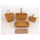 Lot of 4 Vintage Longaberger Baskets