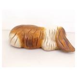 Vintage 15" Wood Carved Basset Hound Dog