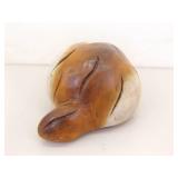 Vintage 15" Wood Carved Basset Hound Dog