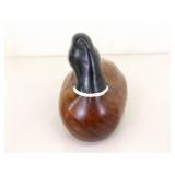 2 Vintage Wood Carved "Gene Malin"? Signed Duck Decoys