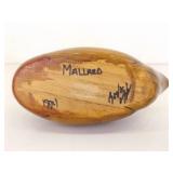 2 Vintage Wood Carved "Gene Malin"? Signed Duck Decoys