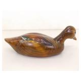 2 Vintage Wood Carved "Gene Malin"? Signed Duck Decoys