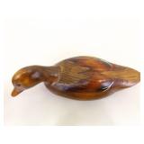 2 Vintage Wood Carved "Gene Malin"? Signed Duck Decoys