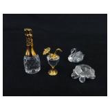 Lot of Swarovski Brand Crystal Swan, Champagne Bottle, etc.