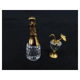 Lot of Swarovski Brand Crystal Swan, Champagne Bottle, etc.